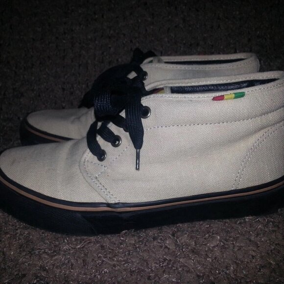 VANS CLASSIC-Montreal Reggae Festival SAMPLE HEMP Shoes-RARE-Sz-8-NEAR MINT - Picture 2 of 9